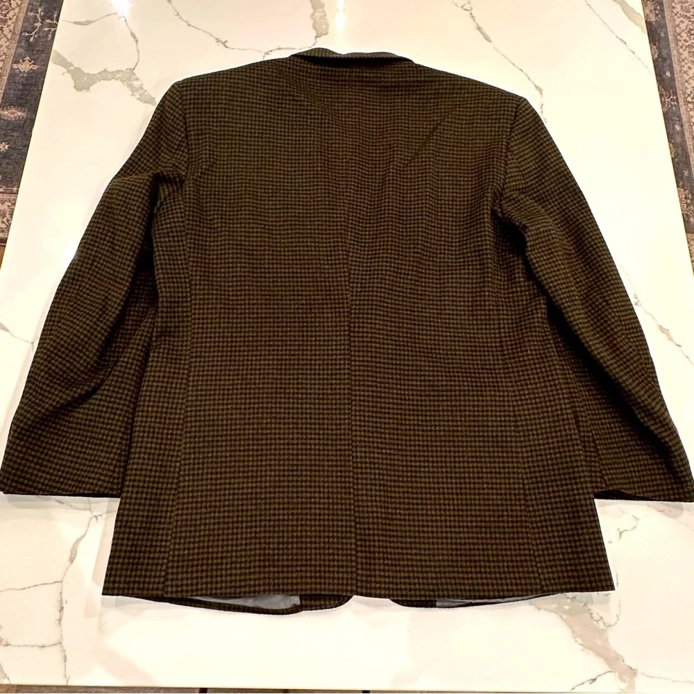 Zylos George Machado Cashmere Houndstooth Blazer Mens 42R Sport Coat Jacket